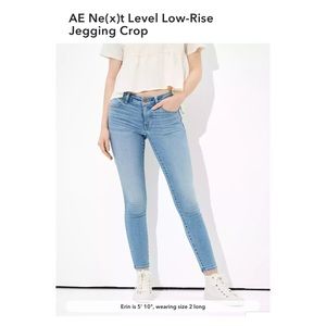 NEW American Eagle Jegging Crop Size 6 Long in Classic Blue